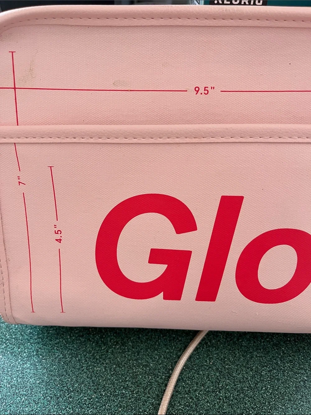 Glossier Blush Pink Bag New with Red Logo Large